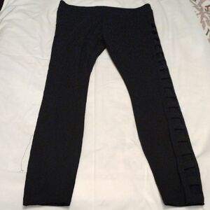 Express Black Leggings with Side Accents